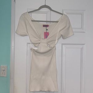 Cream Cut Out Dress